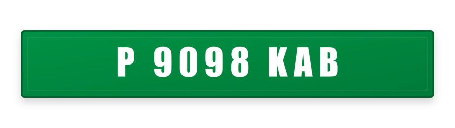 Matriculas verdes acrílicas